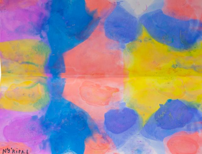 Shaving cream paintings…flat painting